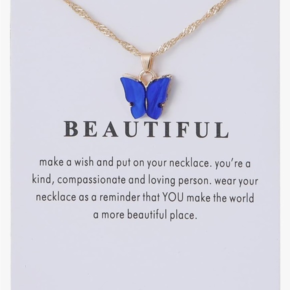 Butterfly Necklace with Note - Picture 3 of 9